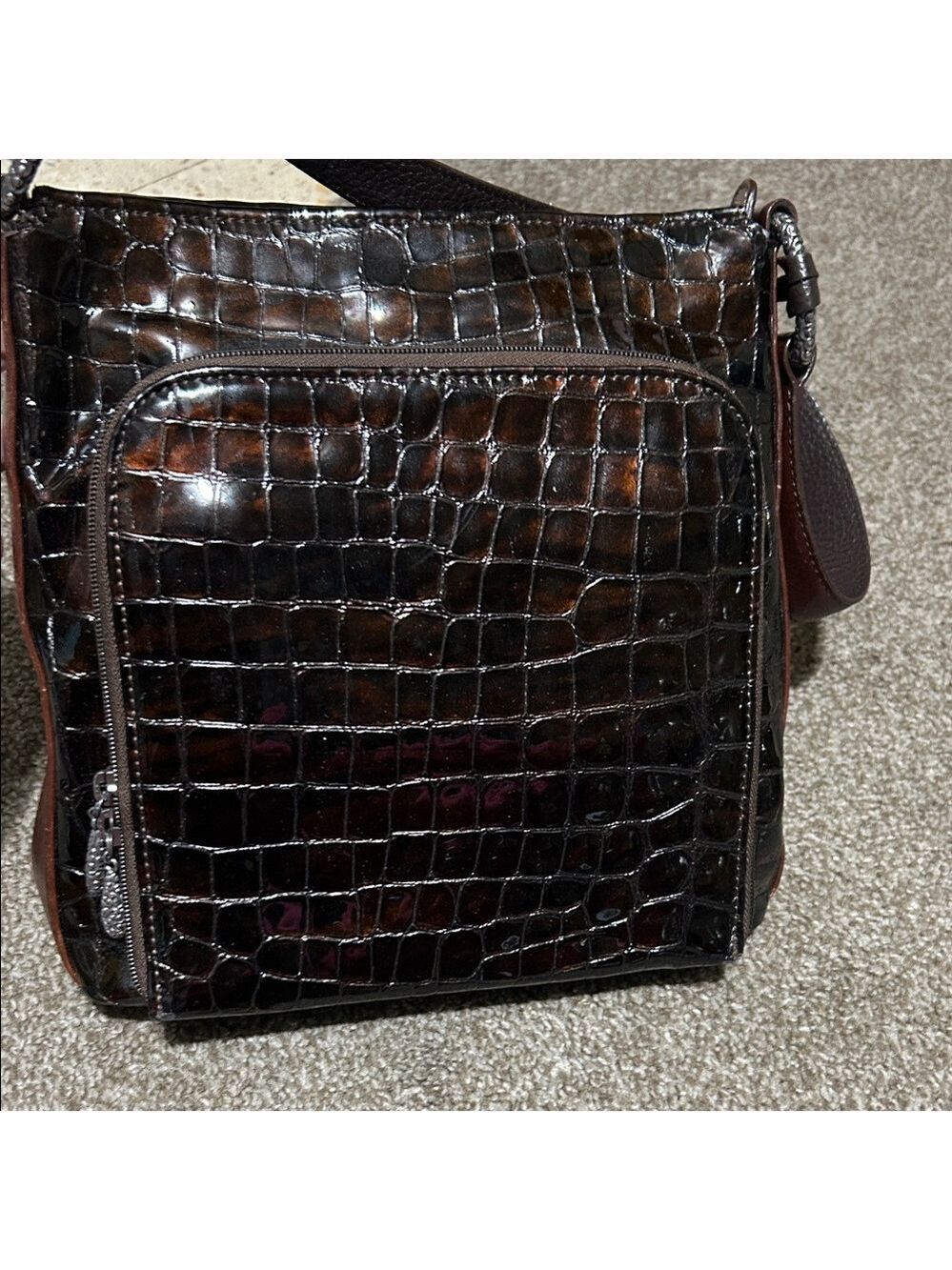 Brighton Croc-Embossed Leather Purse